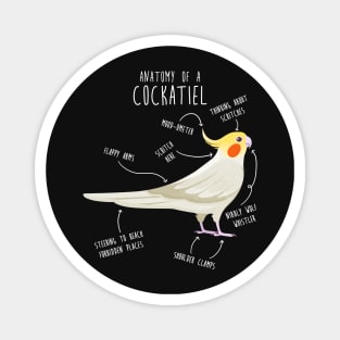 Lutino Cockatiel Anatomy Magnet